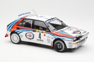 Lancia Delta HF Integrale Evo Martini #4 D. Auriol / B. Occelli Winner Rally Monte Carlo 1992 Kyosho 1:18 08348A Kov – obrázok 6 z 8