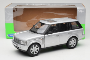 Land Rover Range Rover L322 Strieborný Welly 1:18 12536W Kov – obrázok 8 z 8