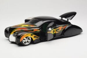 Lincoln Zephyr Scrape Custom Čierny s Plameňmi Hot Wheels 1:18 57319 Kov – obrázok 2 z 8