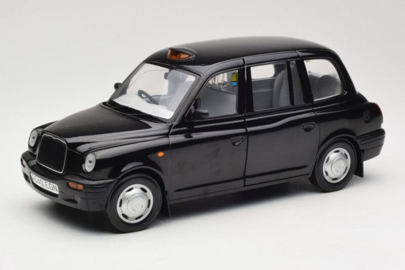 London Taxi TX1 Čierny Sun Star 1:18 1120 Kov