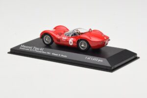 Maserati Tipo 61 #6 R. Penske SCCA National Race Meadowdale 1961 Minichamps 1:43 400611206 Kov – obrázok 3 z 4