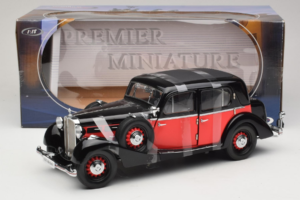 Maybach SW35 Hardtop Čierny Červený Premier Miniature 1:18 PM-38208 Kov – obrázok 6 z 6