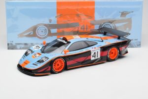 McLaren F1 GTR Gulf #41 P. Gounon / S. Oloffson 24 Hours of Le Mans 1997 Minichamps 1:18 530133741 Kov – obrázok 8 z 8