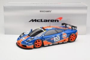 McLaren F1 GTR Gulf Racing #33 S. Bellm / A. Weaver / J. Lehto 24 Hours of Le Mans 1996 Minichamps 1:18 530133633 Kov – obrázok 8 z 8