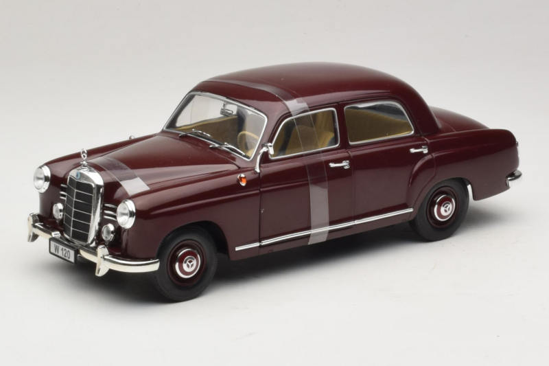 Mercedes 180 Ponton Tmavočervený Revell 1:18 08876 Kov