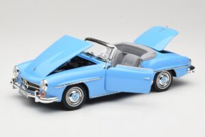 Mercedes 190 SL W121 Svetlomodrý Norev 1:18 183400 Kov – obrázok 2 z 8