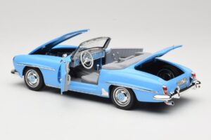 Mercedes 190 SL W121 Svetlomodrý Norev 1:18 183400 Kov – obrázok 5 z 8