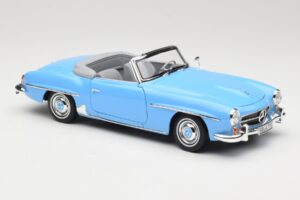 Mercedes 190 SL W121 Svetlomodrý Norev 1:18 183400 Kov – obrázok 6 z 8