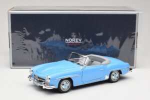 Mercedes 190 SL W121 Svetlomodrý Norev 1:18 183400 Kov – obrázok 8 z 8