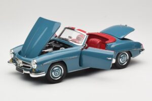 Mercedes 190 SL W121 Modrý Minichamps 1:18 103037033 Kov – obrázok 2 z 8