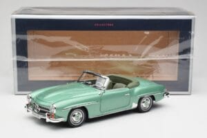 Mercedes 190 SL W121 Svetlo Zelený Metallic Norev 1:18 183401 Kov – obrázok 9 z 9