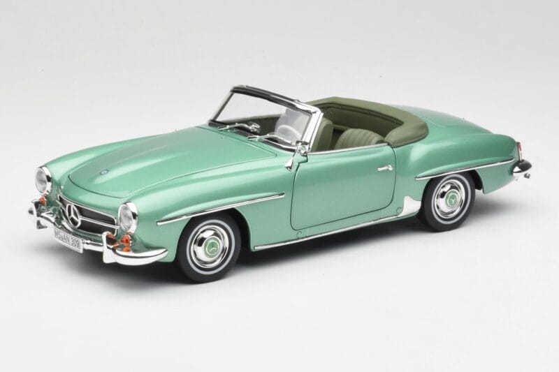 Mercedes 190 SL W121 Svetlo Zelený Metallic Norev 1:18 183401 Kov