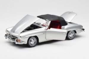 Mercedes 190 SL W121 Strieborný Norev 1:18 B660640604 Kov – obrázok 2 z 8