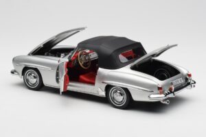 Mercedes 190 SL W121 Strieborný Norev 1:18 B660640604 Kov – obrázok 5 z 8