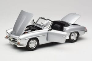 Mercedes 190 SL W121 Strieborná Sivá Minichamps 1:18 100037031 Kov – obrázok 2 z 8