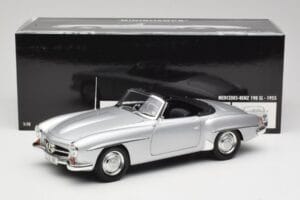 Mercedes 190 SL W121 Strieborná Sivá Minichamps 1:18 100037031 Kov – obrázok 8 z 8