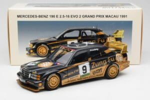 Mercedes 190E 2.5-16 Evo II #9 K. Ludwig Macau GP 3rd Place 1991 AUTOart 1:18 89135 Kov – obrázok 8 z 8