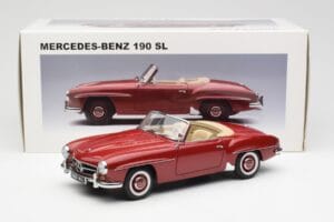 Mercedes 190SL W198 Červený AUTOart 1:18 76116 Kov – obrázok 8 z 8