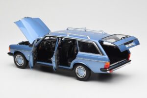Mercedes 200 S123 T-Model Diamond Modrý Edícia Dealer Norev 1:18 B66040671 Kov – obrázok 5 z 8