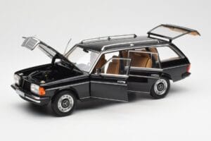 Mercedes 200 T S123 Čierny Norev 1:18 183735 Kov – obrázok 2 z 8