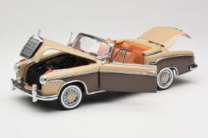 Mercedes 220 SE W128 Kabriolet Bronzová Červená Sun Star 1:18 3572 Kov – obrázok 2 z 8