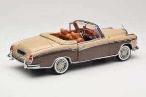 Mercedes 220 SE W128 Kabriolet Bronzová Červená Sun Star 1:18 3572 Kov – obrázok 3 z 8