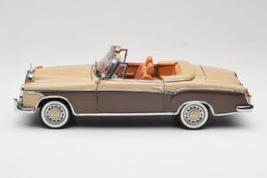 Mercedes 220 SE W128 Kabriolet Bronzová Červená Sun Star 1:18 3572 Kov – obrázok 4 z 8