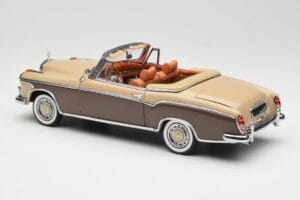 Mercedes 220 SE W128 Kabriolet Bronzová Červená Sun Star 1:18 3572 Kov – obrázok 7 z 8