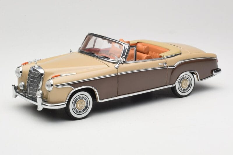 Mercedes 220 SE W128 Kabriolet Bronzová Červená Sun Star 1:18 3572 Kov