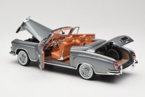 Mercedes 220 SE W128 Kabriolet Grey Metallic Sun Star 1:18 3352-M1 Kov – obrázok 5 z 8