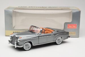 Mercedes 220 SE W128 Kabriolet Grey Metallic Sun Star 1:18 3352-M1 Kov – obrázok 8 z 8
