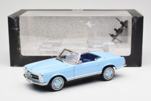 Mercedes 230 SL W113 Pagoda Horizon Modrý Edícia Dealer Norev 1:18 B66040633 Kov – obrázok 10 z 10