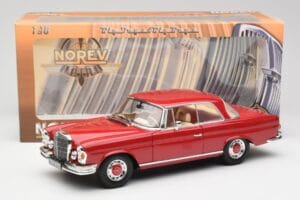 Mercedes 280 SE W108 Červený Norev 1:18 193527 Kov – obrázok 8 z 8