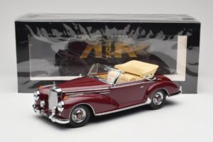 Mercedes 300 SC W188 Kabriolet Tmavo Červený KK-Scale 1:18 KKDC180942 Kov – obrázok 6 z 6