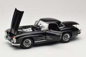 Mercedes 300 SL W198 Roadster With Hardtop Čierny Minichamps 1:18 180039040 Kov – obrázok 2 z 8