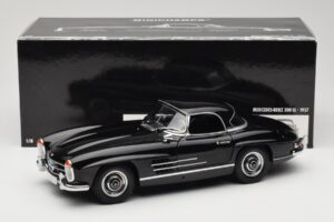 Mercedes 300 SL W198 Roadster With Hardtop Čierny Minichamps 1:18 180039040 Kov – obrázok 8 z 8