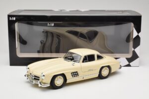 Mercedes 300 SL W198 Krémový Minichamps 1:18 110037212 Kov – obrázok 8 z 8