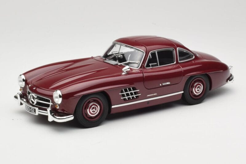 Mercedes 300 SL W198 Gullwing Tmavočervený Minichamps 1:18 110037218 Kov