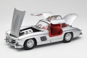 Mercedes 300 SL W198 Gullwing Strieborný Minichamps 1:18 180039000 Kov – obrázok 2 z 8