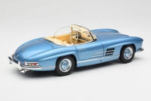Mercedes 300 SL W198 Roadster Hardtop Light Blue Metallic Minichamps 1:18 180039042 Kov – obrázok 4 z 9