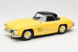 Mercedes 300 SL W198 Roadster Hardtop Signal Yellow Minichamps 1:18 180039044 Kov – obrázok 3 z 9