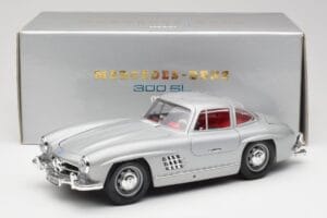 Mercedes 300 SL W198 Gullwing Silver Šedý Bburago 1:18 3513 Kov – obrázok 8 z 8