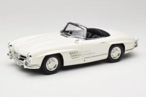 Mercedes 300 SL W198 Roadster Biely So Soft Top Strechou Minichamps 1:18 180039034 Kov