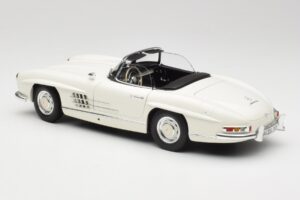 Mercedes 300 SL W198 Roadster Biely So Soft Top Strechou Minichamps 1:18 180039034 Kov – obrázok 8 z 9