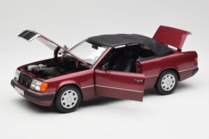 Mercedes 300CE-24 A124 Kabriolet Almandine Červený Metalíza Norev 1:18 B66040616 Kov – obrázok 2 z 8