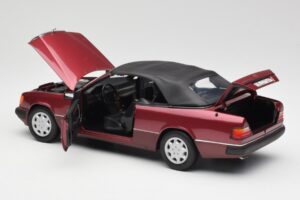 Mercedes 300CE-24 A124 Kabriolet Almandine Červený Metalíza Norev 1:18 B66040616 Kov – obrázok 5 z 8