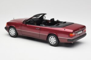 Mercedes 300CE-24 A124 Kabriolet Almandine Červený Metalíza Norev 1:18 B66040616 Kov – obrázok 7 z 8