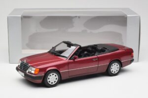 Mercedes 300CE-24 A124 Kabriolet Almandine Červený Metalíza Norev 1:18 B66040616 Kov – obrázok 8 z 8