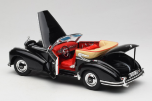 Mercedes 300S W188 Roadster Čierny Welly 1:18 801-3271398 Kov – obrázok 5 z 8