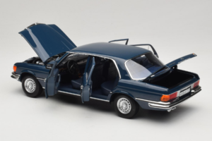 Mercedes 350 SEL W116 Hansa Blue Norev 1:18 183976 Kov – obrázok 5 z 8